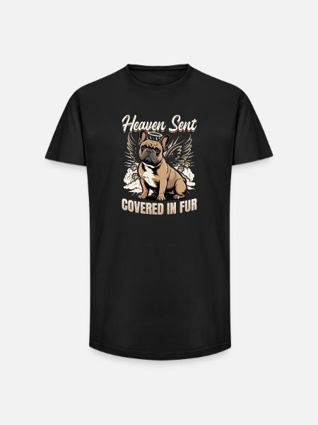 French Bulldog Frenchie Dog Breed - Long Fit Men's T-Shirt - black