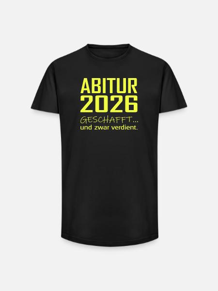Abitur 2026 geschafft - Long Fit Männer T-Shirt - Schwarz