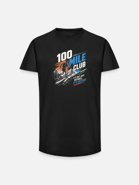 Trailrunning – 100-Meilen-Club - Long Fit Männer T-Shirt - Schwarz