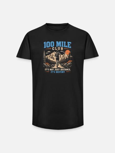 Trailrunning – 100-Meilen-Club - Long Fit Männer T-Shirt - Schwarz