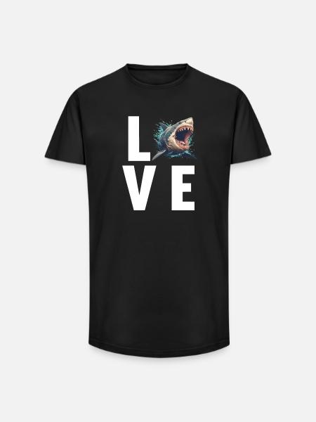 Great White Shark Great White Shark - Long Fit Men's T-Shirt - black