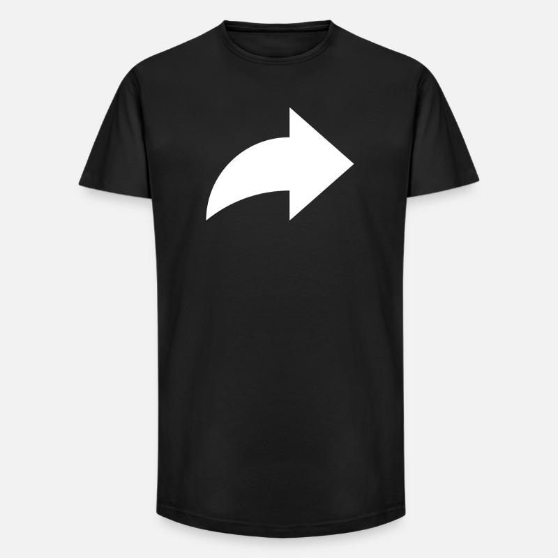 Pfeil, share - Long Fit Männer T-Shirt - Schwarz