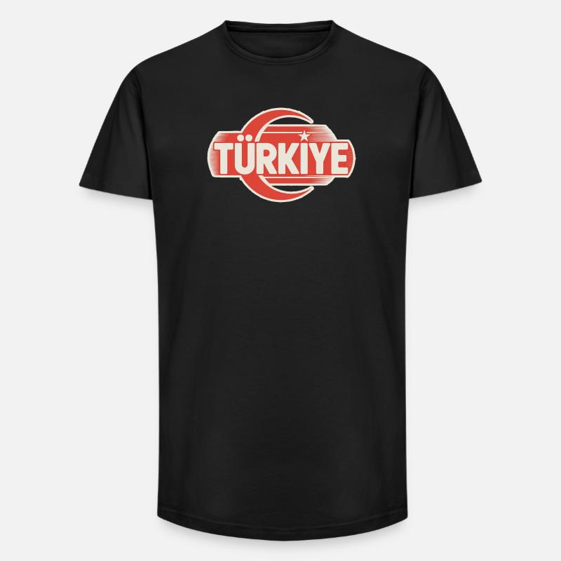 Turkey - Long Fit Männer T-Shirt - Schwarz