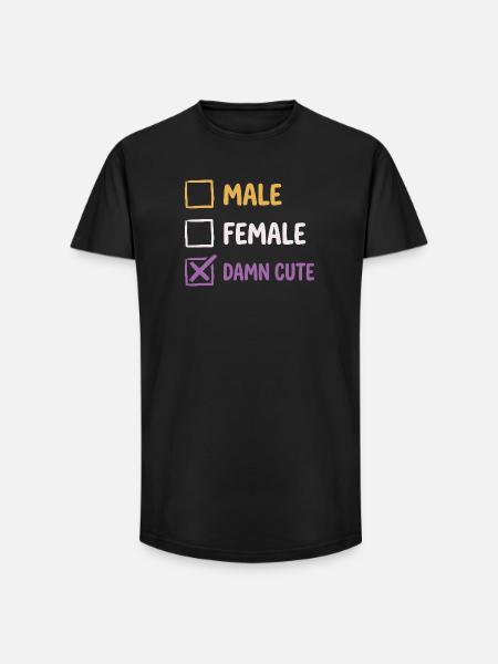 Pride Month LGBTQ - Non Binary, Gender-fluid - Long Fit Men's T-Shirt - black