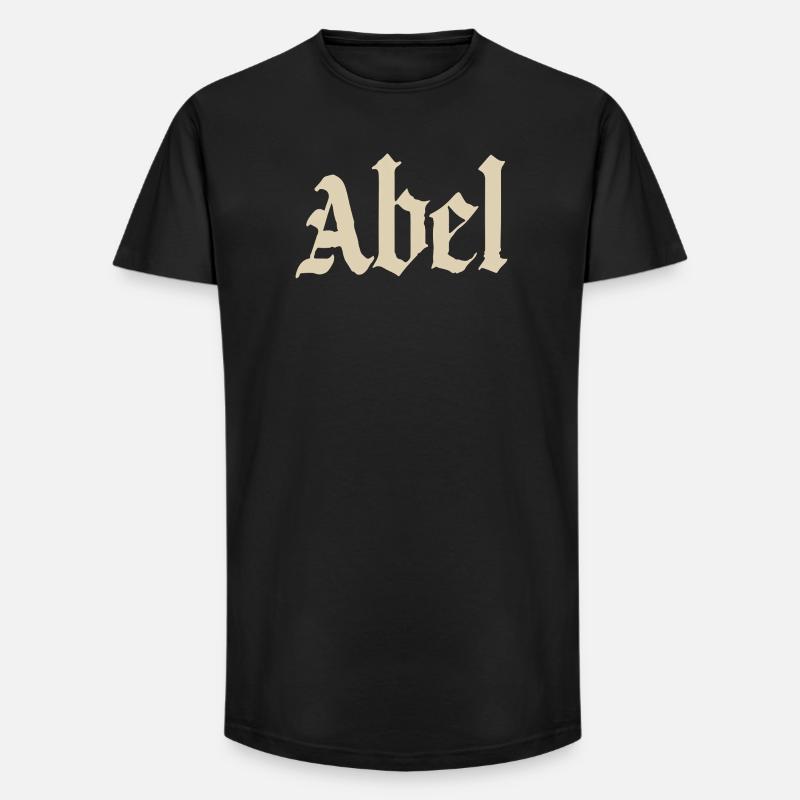 Abel Gothic Script - Long Fit Men's T-Shirt - black