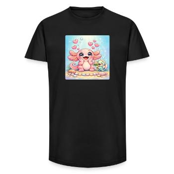 The sweet friendship of sea creatures - Long Fit Men's T-Shirt - black - Front - AI Model Male 185 light (185cm)