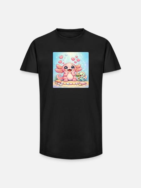 La douce amitié des créatures marines - T-shirt coupe longue homme - noir