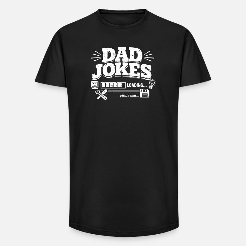 dad jokes loading please wait - Long Fit Männer T-Shirt - Schwarz