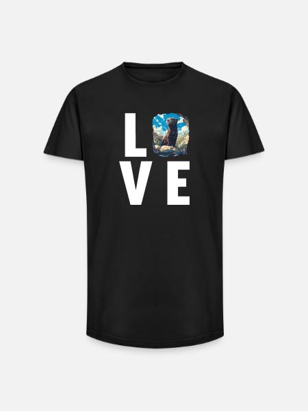Nerze Nerz - Long Fit Männer T-Shirt - Schwarz