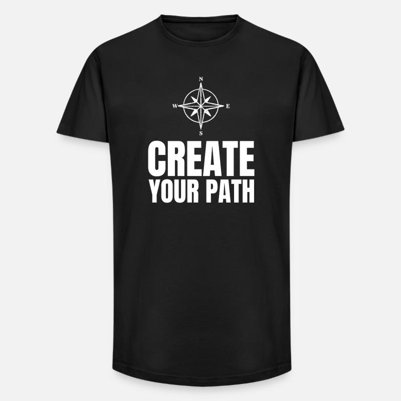 Create Your Path - Long Fit Men's T-Shirt - black