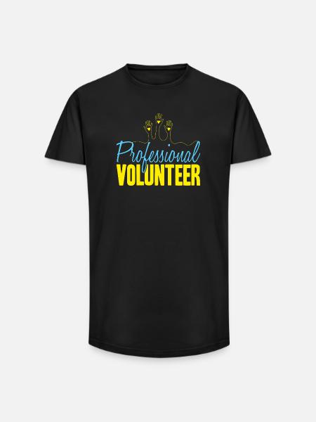 Volunteer Appreciation Professional Volunteer - Long Fit Men's T-Shirt - black