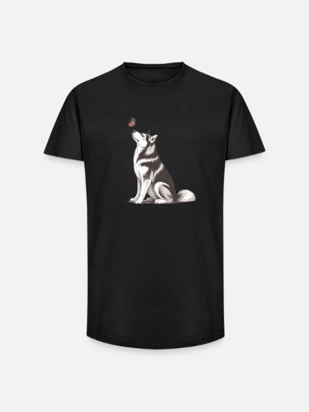 4. Siberian Husky Geschenk für Hundebesitzer - Long Fit Männer T-Shirt - Schwarz