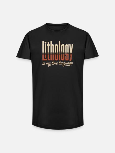 Literhology: Love Language Typography - Long Fit Men's T-Shirt - black