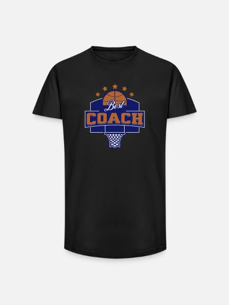 Beste Basketballtrainer-Sportarten - Long Fit Männer T-Shirt - Schwarz