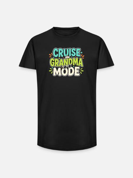 Cruising Granny, Grandma On Deck, - Long Fit Men's T-Shirt - black