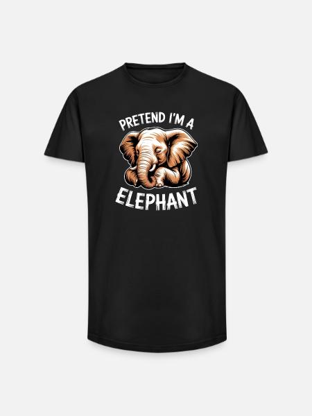 Elephant Sayings Elephant Funny Elephant Gift - Long Fit Men's T-Shirt - black
