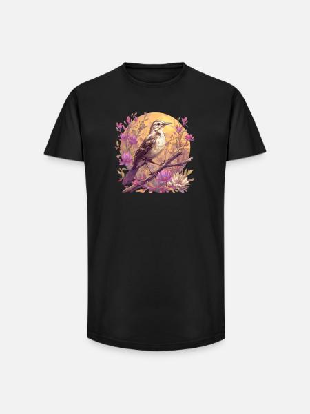 Oiseaux moqueurs Oiseaux moqueurs - T-shirt coupe longue homme - noir