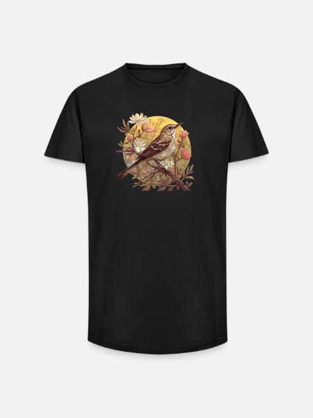 Oiseaux moqueurs Oiseaux moqueurs - T-shirt coupe longue homme - noir