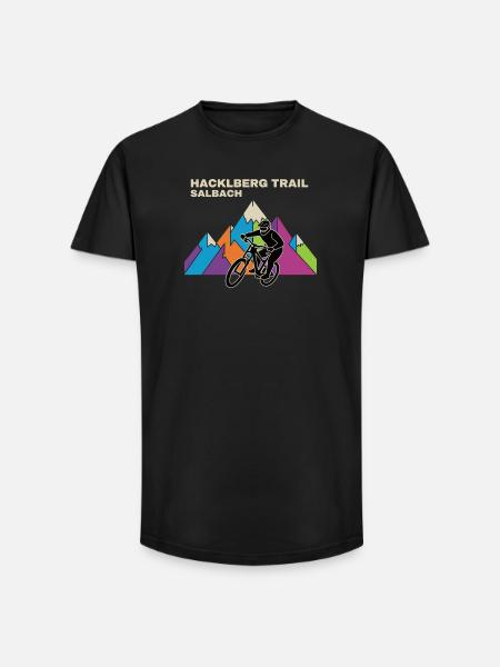 Hacklberg Trail MTB Biker - Long Fit Männer T-Shirt - Schwarz
