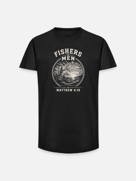 Fishers Of Men - Long Fit Men's T-Shirt - black