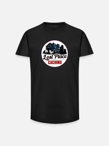 Lost Place Caching - Long Fit Men's T-Shirt - black