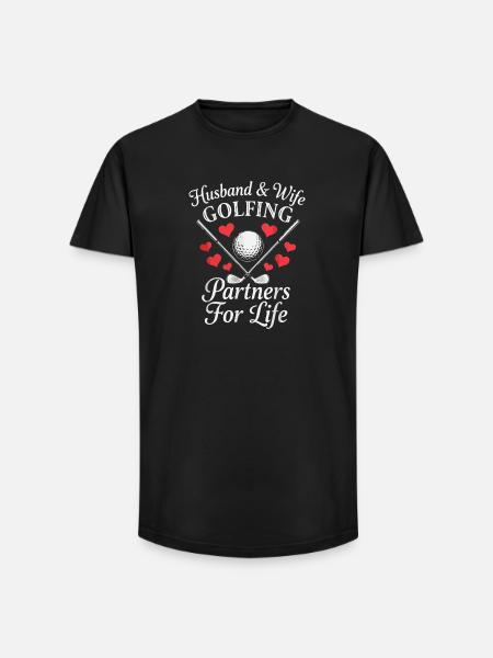 Ehepaar Golfpartner Für Immer - Long Fit Männer T-Shirt - Schwarz