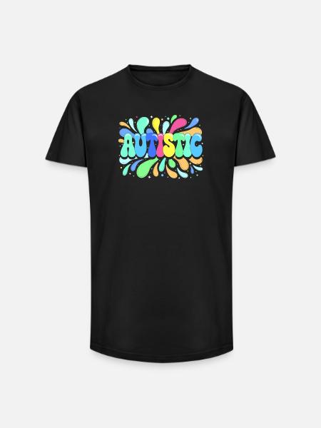 Autismus-Farben und Stolz - Long Fit Männer T-Shirt - Schwarz