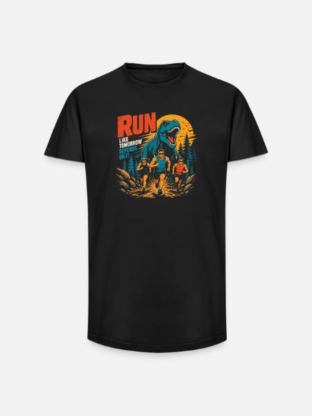Running Motivation - Long Fit Men's T-Shirt - black