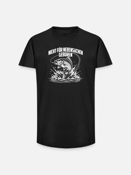 Raubfisch Angeln - Long Fit Männer T-Shirt - Schwarz