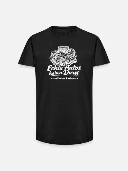 Echte Autos haben Durst Shirt - Long Fit Männer T-Shirt - Schwarz