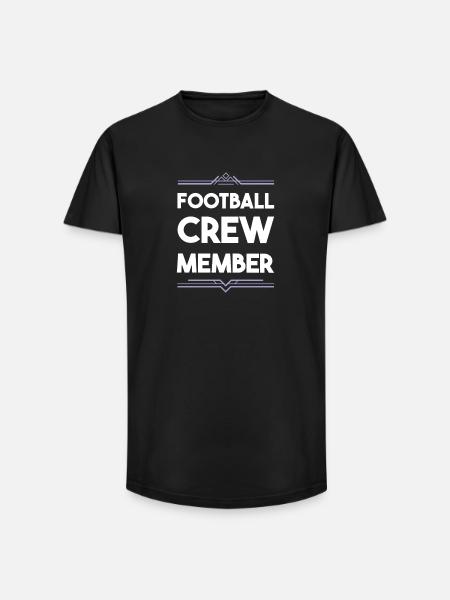 Football Crew - Long Fit Men's T-Shirt - black