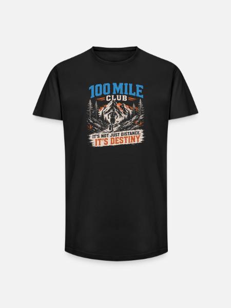Trail Running - 100 Mile Club - Long Fit Men's T-Shirt - black