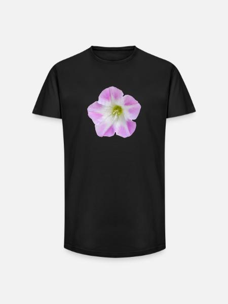 Pink_Field_Bindweed_Morning_Glory_Flower - Long Fit Men's T-Shirt - black