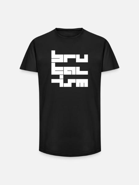 Brutalism Block Typography - Long Fit Men's T-Shirt - black