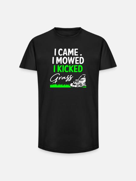 I_Came_I_Mowed_I_Kicked_Grass - T-shirt coupe longue homme - noir
