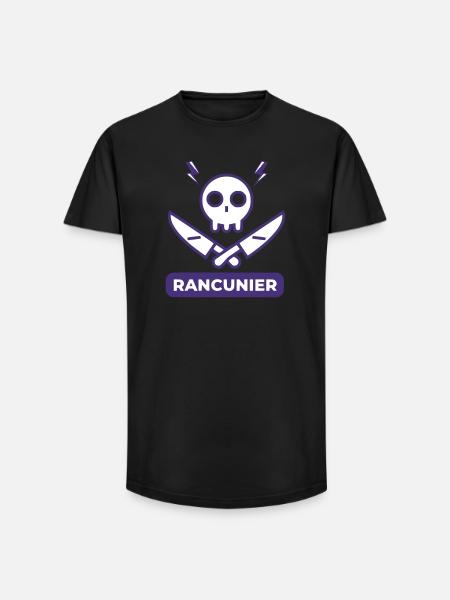 Rancunier - T-shirt coupe longue homme - noir