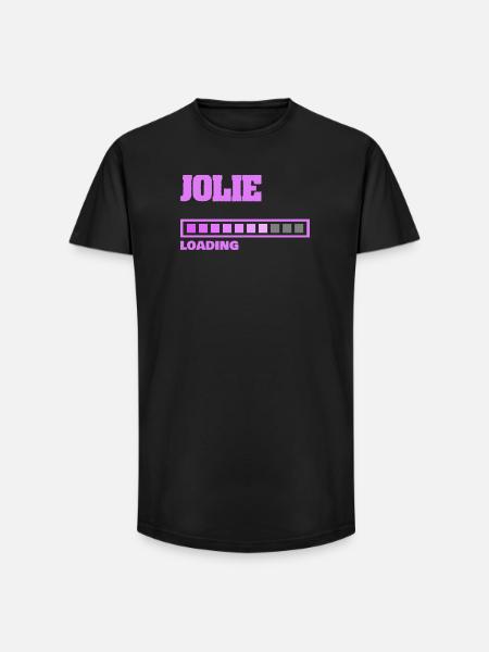 Jolie als Geburt - Long Fit Männer T-Shirt - Schwarz