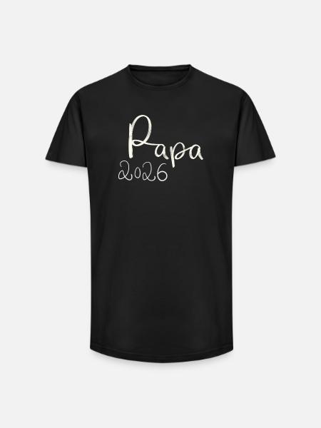Dad 2026 Hand Lettering - Long Fit Men's T-Shirt - black