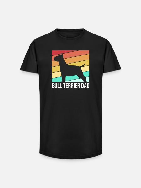 Bull terrier - T-shirt coupe longue homme - noir