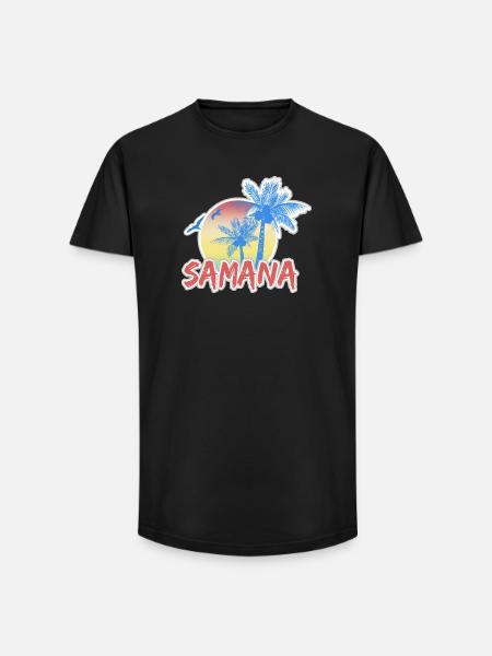 Strand Samana - Long Fit Männer T-Shirt - Schwarz