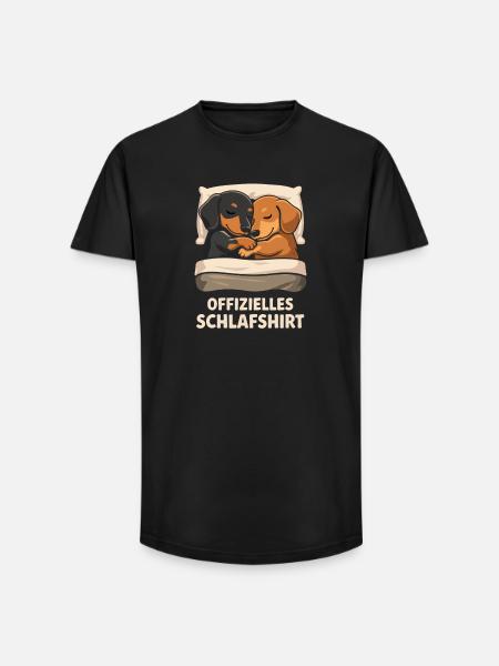 Offizielles Schlafshirt Hunde - Long Fit Männer T-Shirt - Schwarz