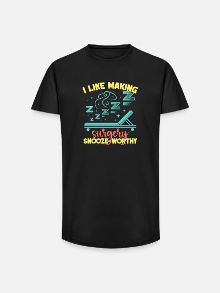 Anesthesiologist Snooze-Worthy Anesthesia - Long Fit Männer T-Shirt - Schwarz