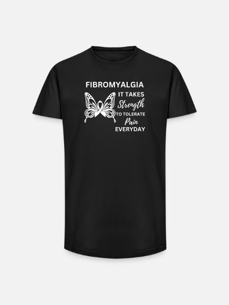 Fibromyalgie Kraft-Krieger-Bewusstseinsgeschenk - Long Fit Männer T-Shirt - Schwarz