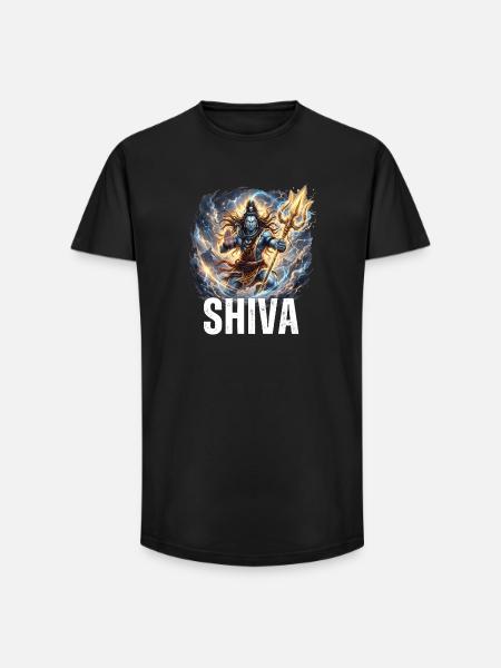 Lord Shiva – Mythological Deity - Long Fit Men's T-Shirt - black
