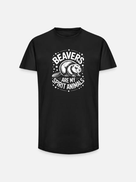 Bæver-ordsprog Bæver Sjov Bævergave - Long fit herre T-shirt - sort