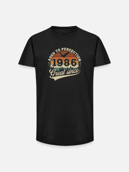 1986 Vintage Vintage Fødselsdag Retro - Long fit herre T-shirt - sort