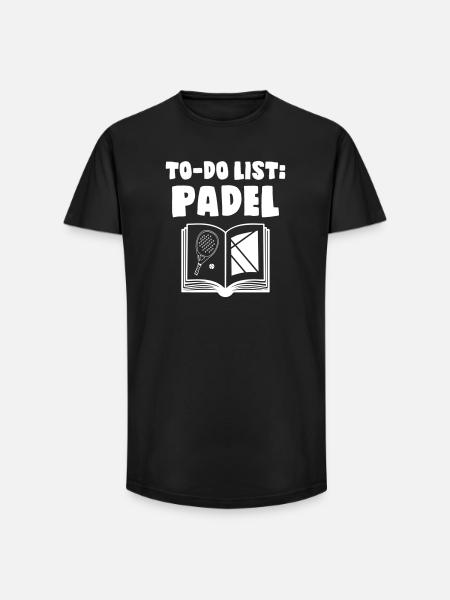 To_Do_List_Padel - Long Fit Männer T-Shirt - Schwarz