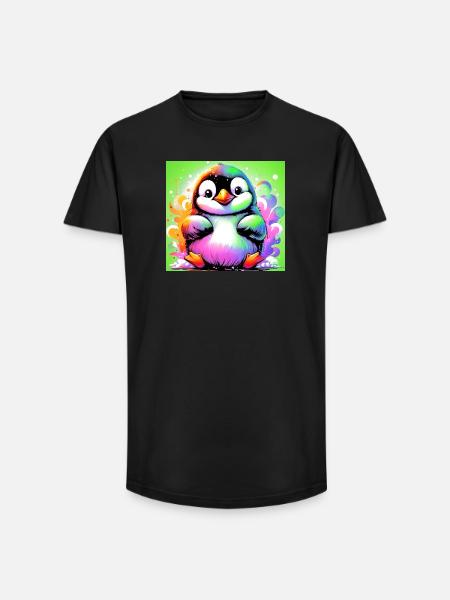 penguin - Long Fit Men's T-Shirt - black