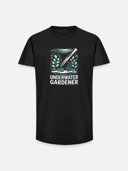 Underwater Gardener Aquascaping Dream - Long Fit Men's T-Shirt - black