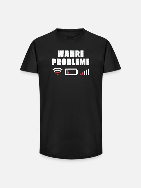 Vrais problèmes - T-shirt coupe longue homme - noir